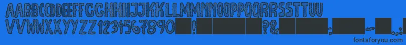 Шрифт JmhEscamasWhite – чёрные шрифты на синем фоне