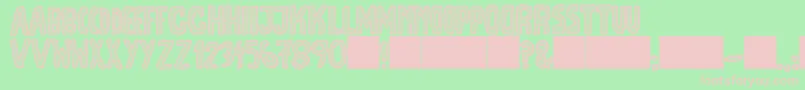 JmhEscamasWhite-fontti – vaaleanpunaiset fontit vihreällä taustalla