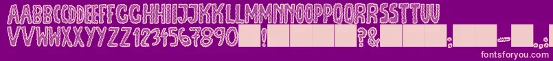 JmhEscamasWhite Font – Pink Fonts on Purple Background