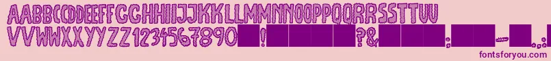 JmhEscamasWhite Font – Purple Fonts on Pink Background