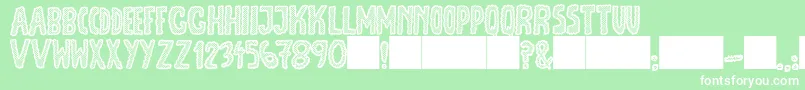 JmhEscamasWhite Font – White Fonts on Green Background