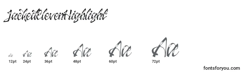 JackedElevenHighlight Font Sizes