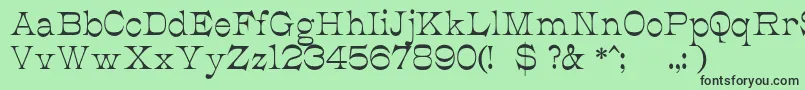 JmhCajitaRegular Font – Black Fonts on Green Background