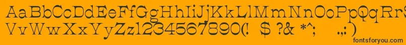 JmhCajitaRegular Font – Black Fonts on Orange Background