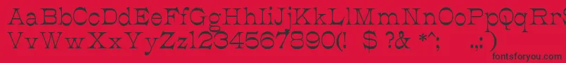 JmhCajitaRegular Font – Black Fonts on Red Background