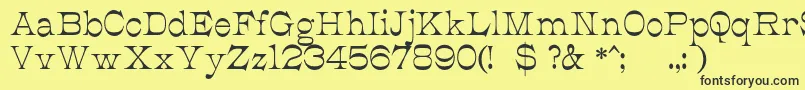 JmhCajitaRegular Font – Black Fonts on Yellow Background