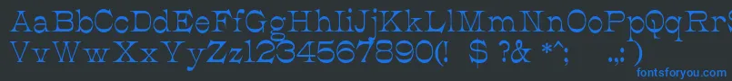 JmhCajitaRegular Font – Blue Fonts on Black Background