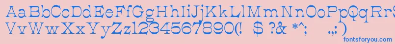 JmhCajitaRegular Font – Blue Fonts on Pink Background