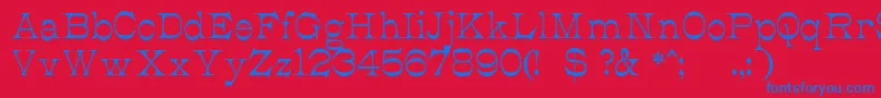 JmhCajitaRegular Font – Blue Fonts on Red Background