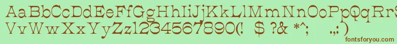 JmhCajitaRegular Font – Brown Fonts on Green Background