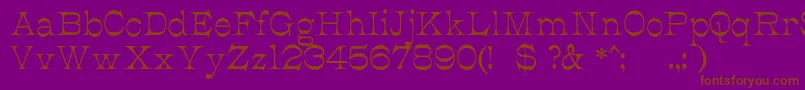 JmhCajitaRegular Font – Brown Fonts on Purple Background