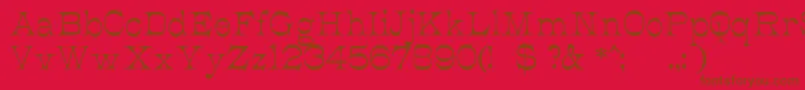 JmhCajitaRegular Font – Brown Fonts on Red Background