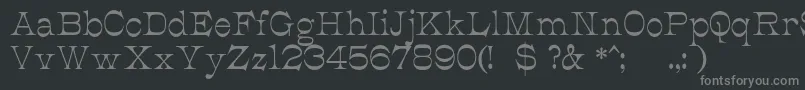 JmhCajitaRegular Font – Gray Fonts on Black Background