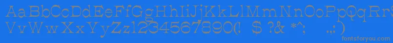 JmhCajitaRegular Font – Gray Fonts on Blue Background