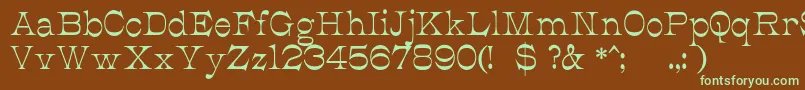 JmhCajitaRegular Font – Green Fonts on Brown Background