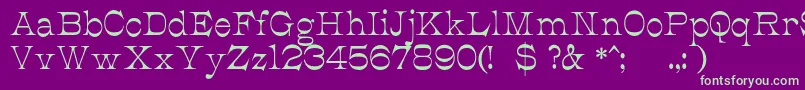 JmhCajitaRegular Font – Green Fonts on Purple Background