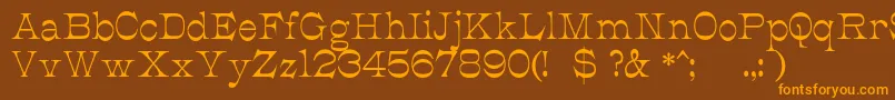 JmhCajitaRegular Font – Orange Fonts on Brown Background