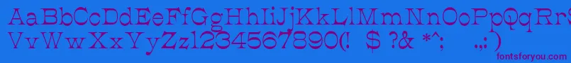 JmhCajitaRegular Font – Purple Fonts on Blue Background