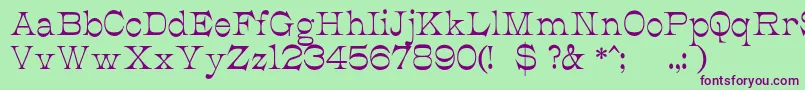 JmhCajitaRegular Font – Purple Fonts on Green Background