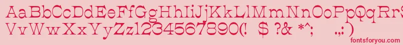 JmhCajitaRegular Font – Red Fonts on Pink Background