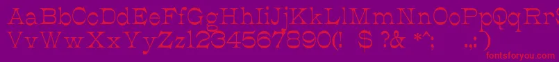 JmhCajitaRegular Font – Red Fonts on Purple Background