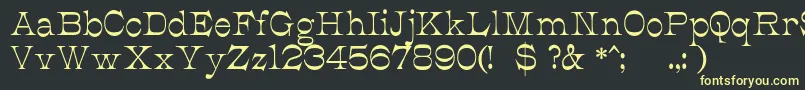 JmhCajitaRegular Font – Yellow Fonts on Black Background