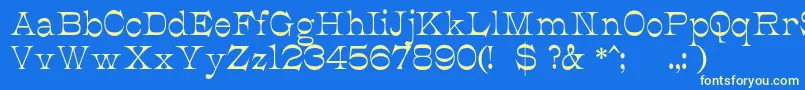 JmhCajitaRegular Font – Yellow Fonts on Blue Background