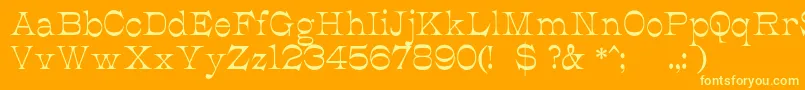 JmhCajitaRegular Font – Yellow Fonts on Orange Background