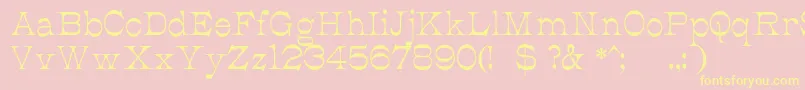 Police JmhCajitaRegular – polices jaunes sur fond rose