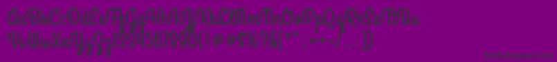 GrandhotelRegular Font – Black Fonts on Purple Background