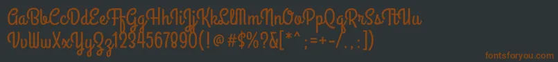 GrandhotelRegular Font – Brown Fonts on Black Background
