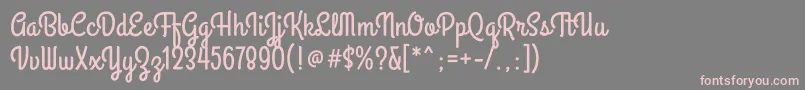 GrandhotelRegular Font – Pink Fonts on Gray Background