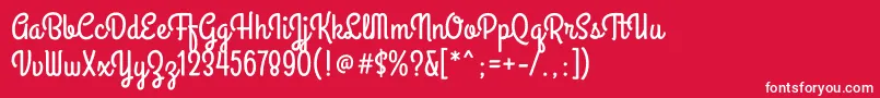 GrandhotelRegular Font – White Fonts on Red Background