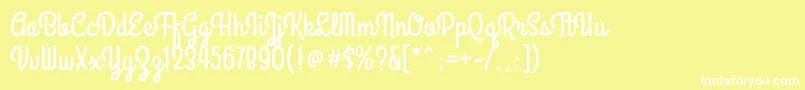 GrandhotelRegular Font – White Fonts on Yellow Background