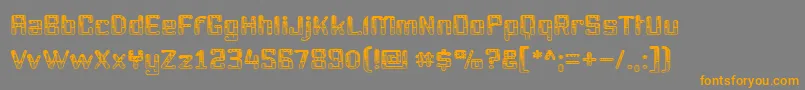 YouthanasiaTexture Font – Orange Fonts on Gray Background