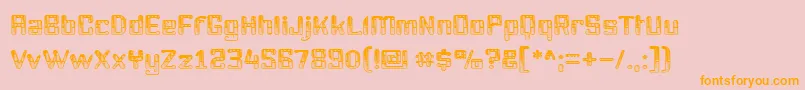 YouthanasiaTexture Font – Orange Fonts on Pink Background