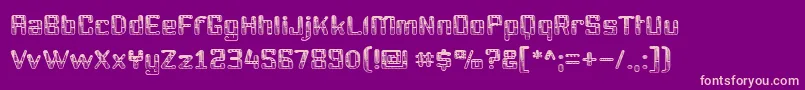 YouthanasiaTexture Font – Pink Fonts on Purple Background