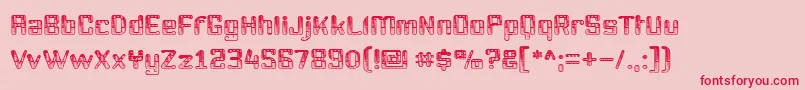YouthanasiaTexture Font – Red Fonts on Pink Background
