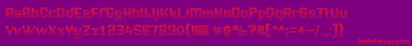 YouthanasiaTexture-Schriftart – Rote Schriften auf violettem Hintergrund