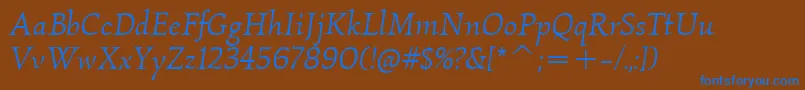fuente KallosItcBookItalic – Fuentes Azules Sobre Fondo Marrón