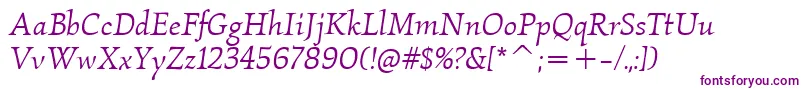 KallosItcBookItalic Font – Purple Fonts