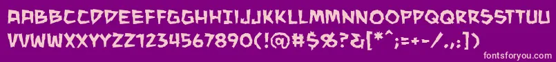 ManeaterbbReg Font – Pink Fonts on Purple Background