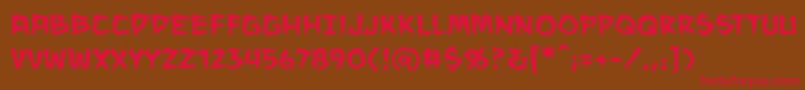 ManeaterbbReg Font – Red Fonts on Brown Background