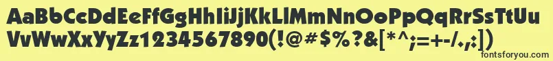 KabelgttUltra Font – Black Fonts on Yellow Background