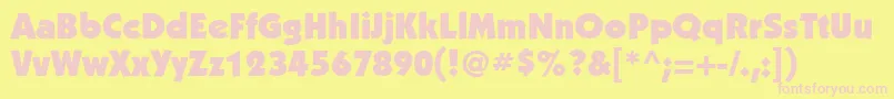 KabelgttUltra Font – Pink Fonts on Yellow Background