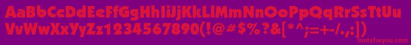 KabelgttUltra Font – Red Fonts on Purple Background