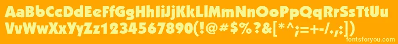 フォントKabelgttUltra – オレンジの背景に黄色の文字