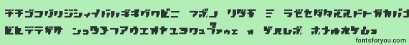 フォントRpgk ffy – 緑の背景に黒い文字