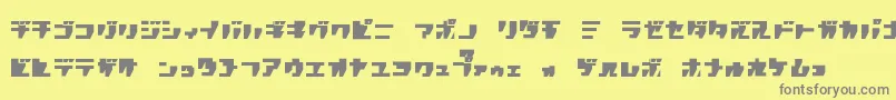 フォントRpgk ffy – 黄色の背景に灰色の文字