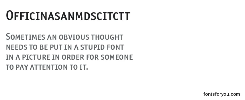 Review of the Officinasanmdscitctt Font